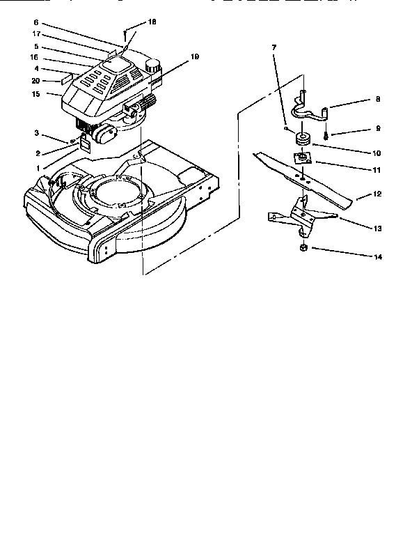 Fuel Tank And Blade Assembly Diagram and Parts List for 10310 4900001 TO 4999999 Lawn Boy Lawn Mower